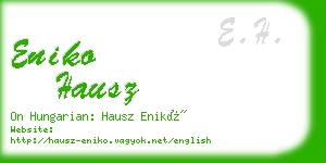 eniko hausz business card